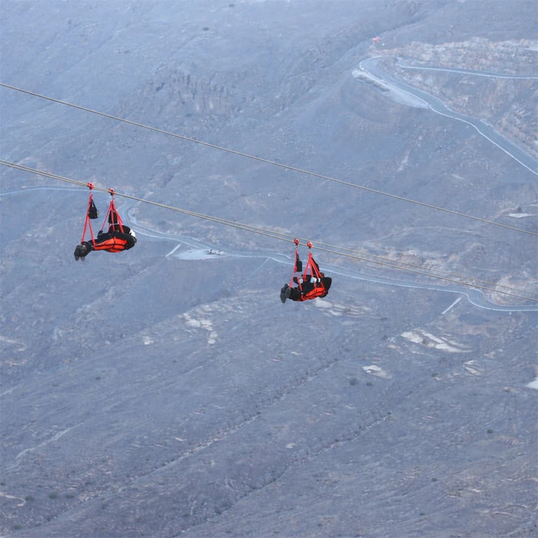Jebel Jais Flight world longest zipline over Ras Al Khaimah mountains
