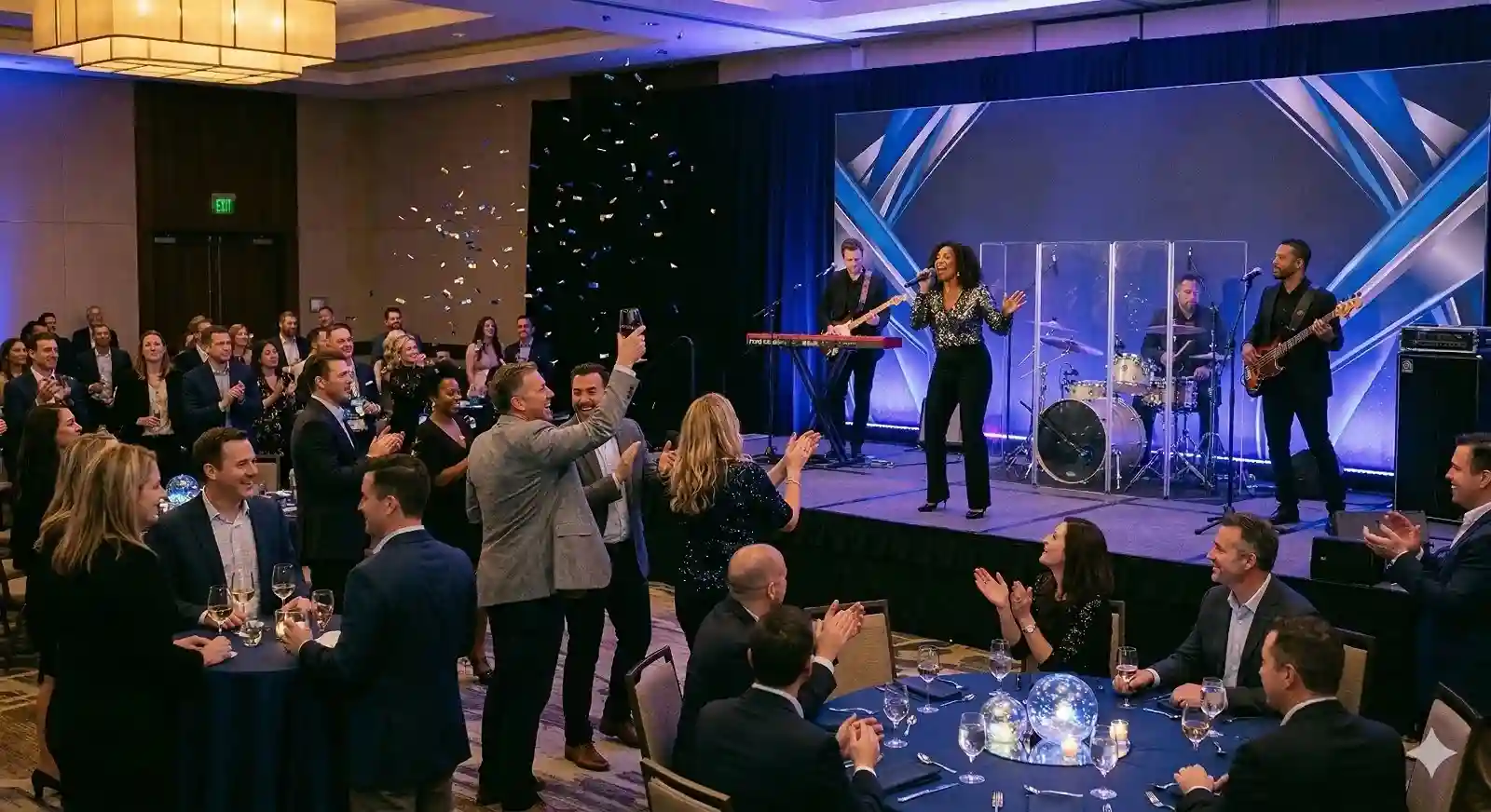 Creative event staging and themed corporate event setup
