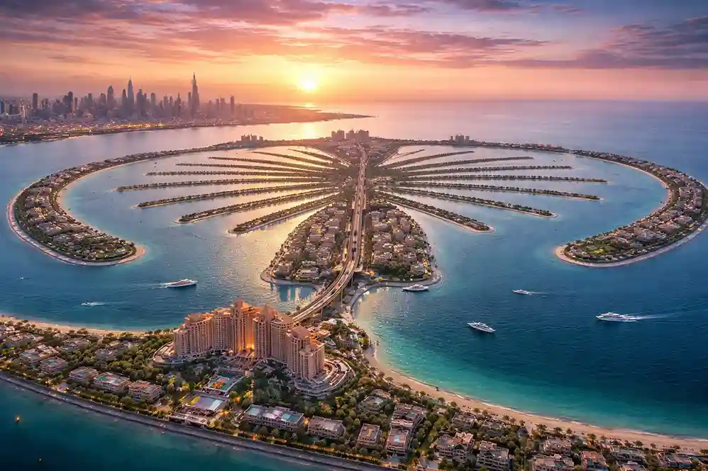 Dubai city skyline with iconic skyscrapers showcasing a Dubai city break travel package