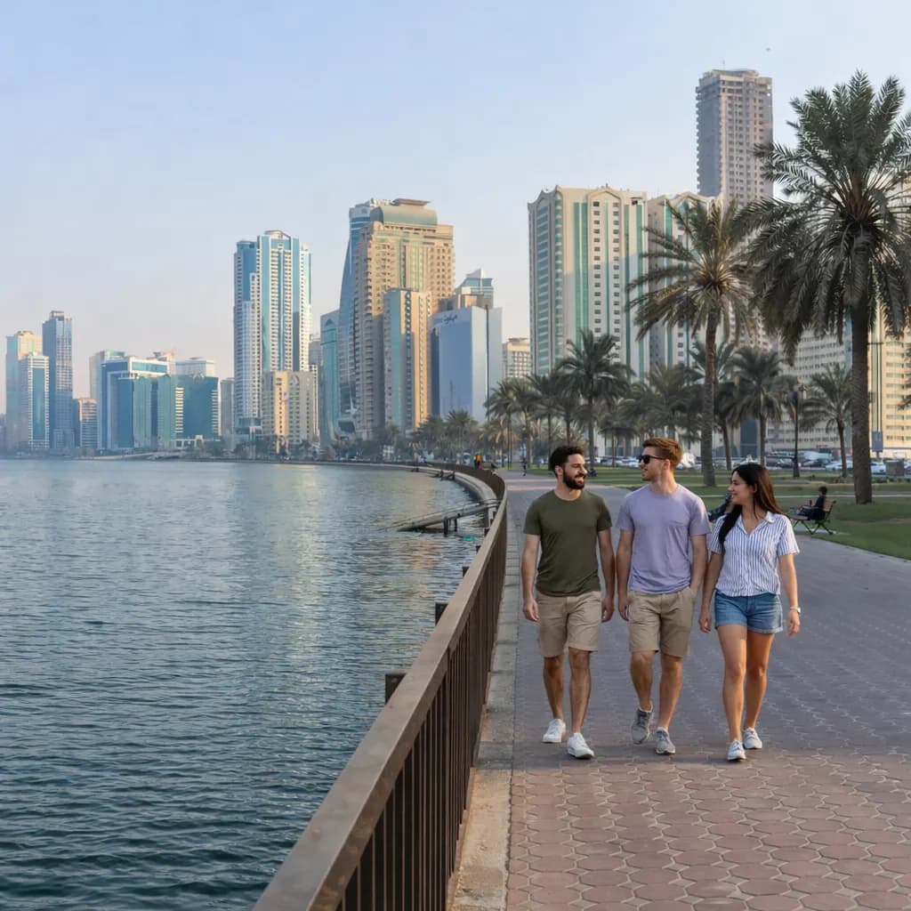 Travel group visiting Sheikh Zayed Grand Mosque in Abu Dhabi with tour guide