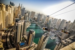 Image of XLine Dubai Marina visitors enjoying & experiencing Dubai’s top thrilling ride