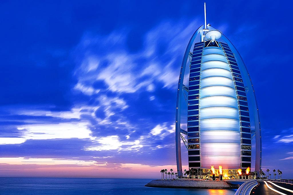Image of Burj al Arab a luxury hotel located in the city of Dubai
