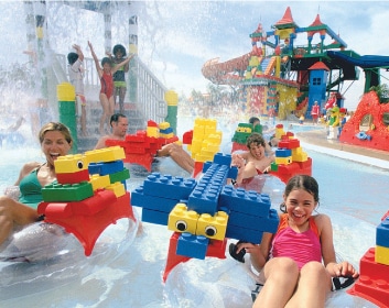 Tourist family enjoying at Dubai-Parks-&-Resorts