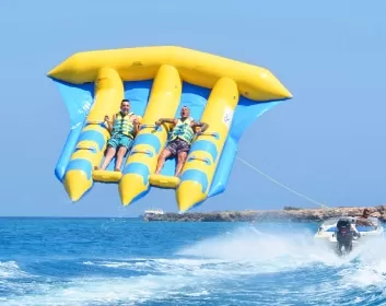 Tourist enjoying thrilling Water-Sports in the Arabian water