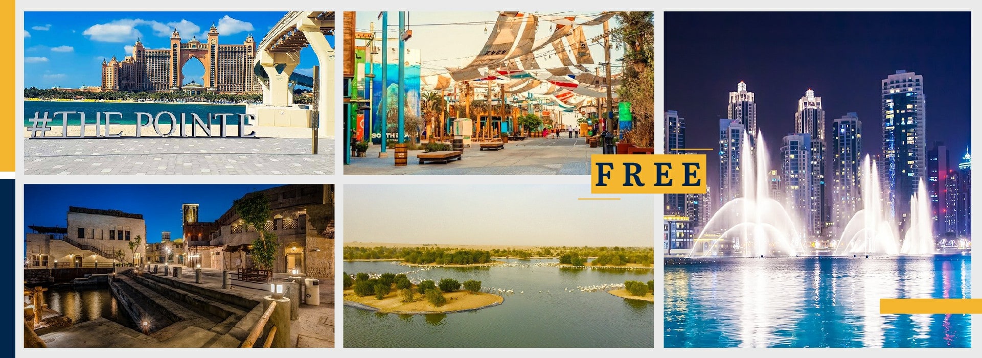 Image of all the tours & attractions in dubai that can be enjoyed for free